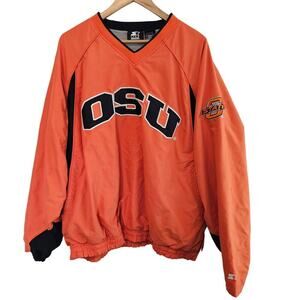 Vintage Starter OSU Windbreaker Mens 2XL Oklahoma State Cowboys 90s Pullover